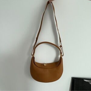 Songmont - Tan Leather Crescent Shoulder Bag
